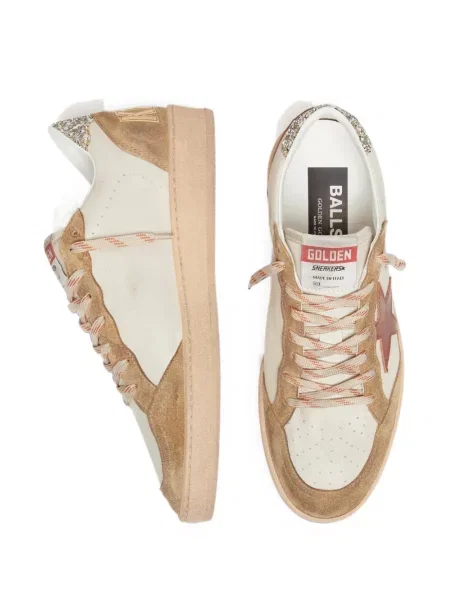 Велурени маратонки Golden Goose Ball Star червено