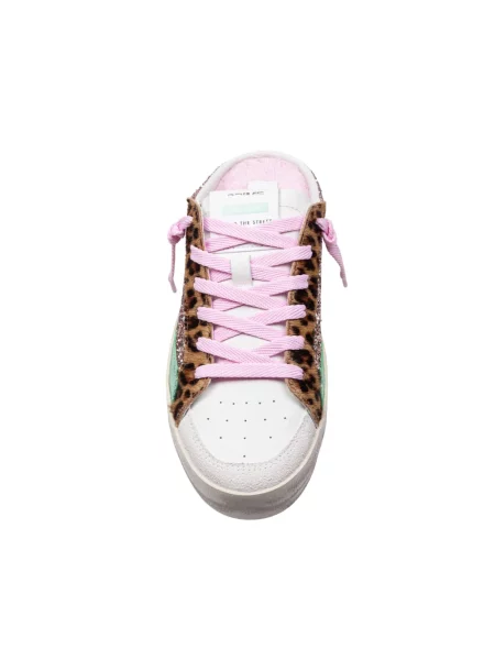 Crime London sneakersy skórzane DELUX SABOT różowy