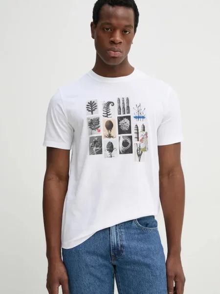 PS Paul Smith tricou din barbati cu imprimeu alb
