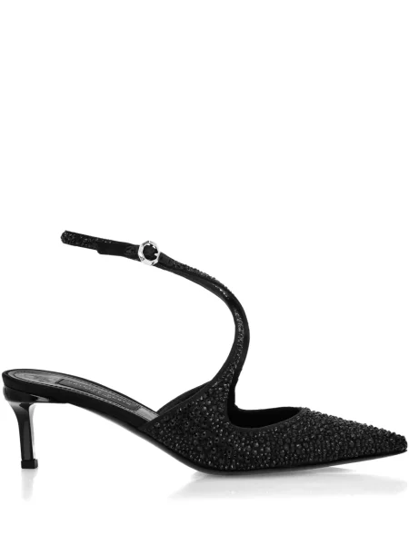 Lodičky Philipp Plein s otevřenou patou černé