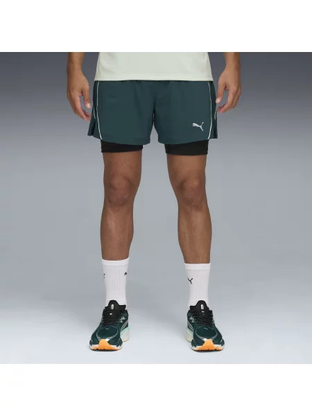 PUMA szorty do biegania 2 w 1 VELOCITY Terrain S zielony