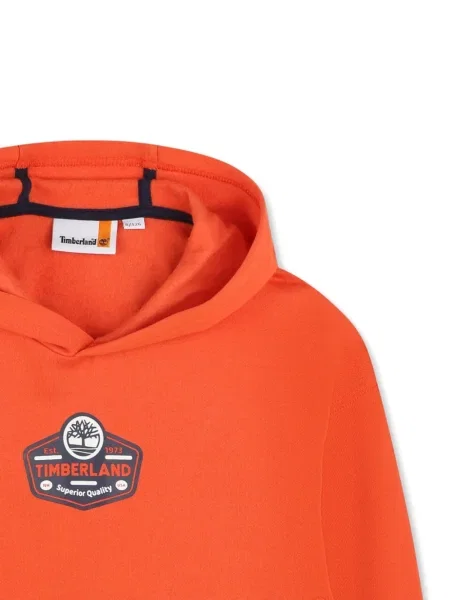 Bluza z kapturem dziecięca Timberland pomarańczowa