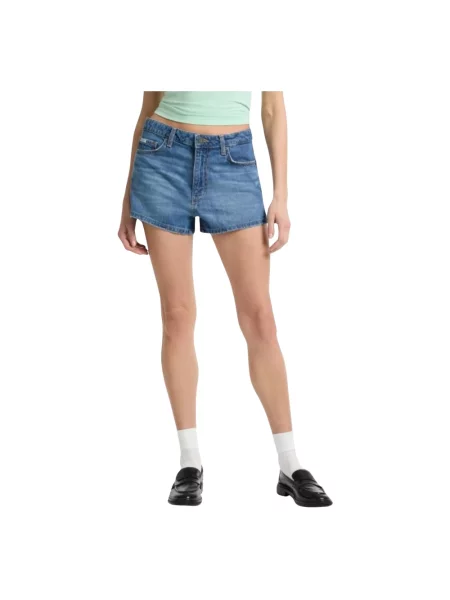 Szorty jeansowe Guess Jeans z wysoką talią niebieskie