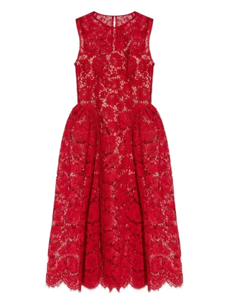 Rochie Self-portrait din dantelă de costum roșu