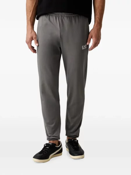 Pantaloni Ea7 Emporio Armani cu imagine alergare gri