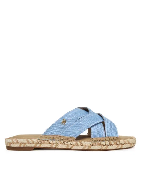 Tommy Hilfiger Espadrilky Chambray Espadrille Mule modrá