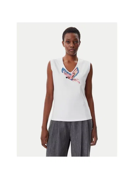 LOLA CASADEMUNT Топ Regular Fit білий