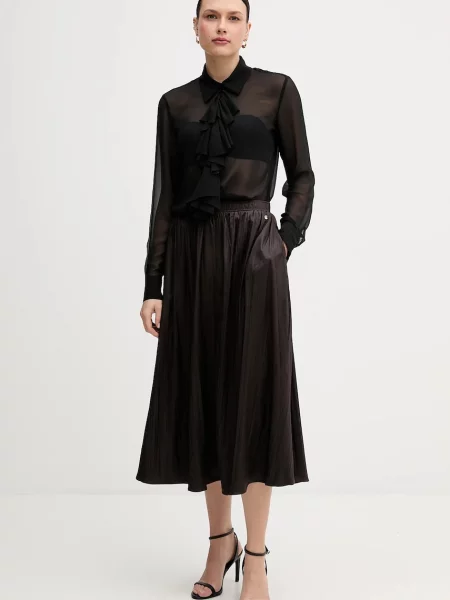 Юбка миди Pedro Del Hierro клеш коричневая