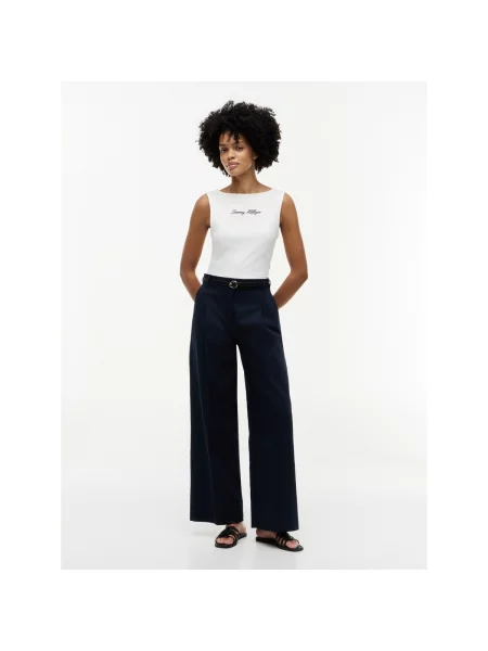 Top Tommy Hilfiger clasic alb