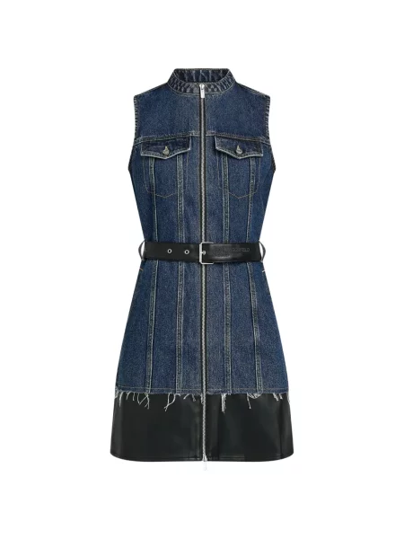 Cu centură rochie din denim Karl Lagerfeld Jeans albastru