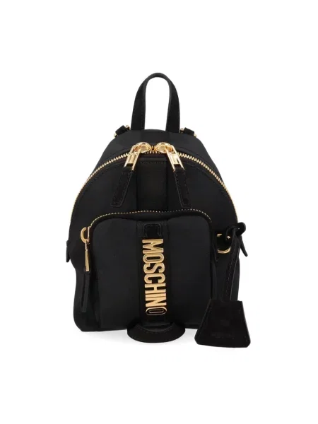 Plecak Moschino z logo czarny