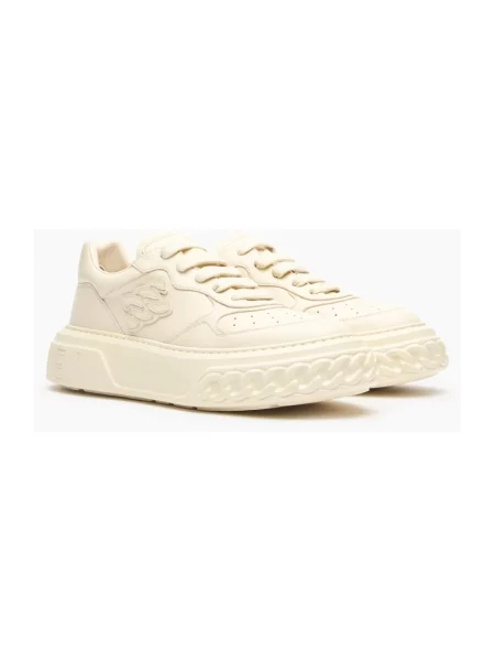 Sneakersy Casadei skórzane beżowe