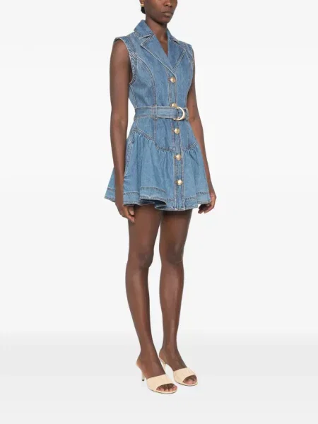 Rochie din denim Aje albastru