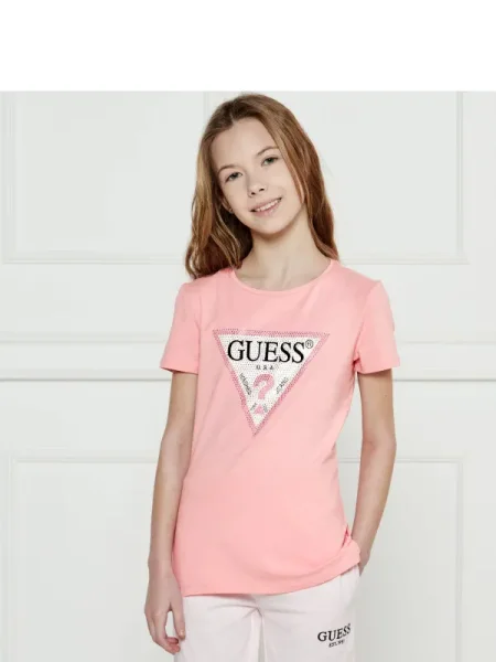 Guess Póló Regular Fit rózsaszín