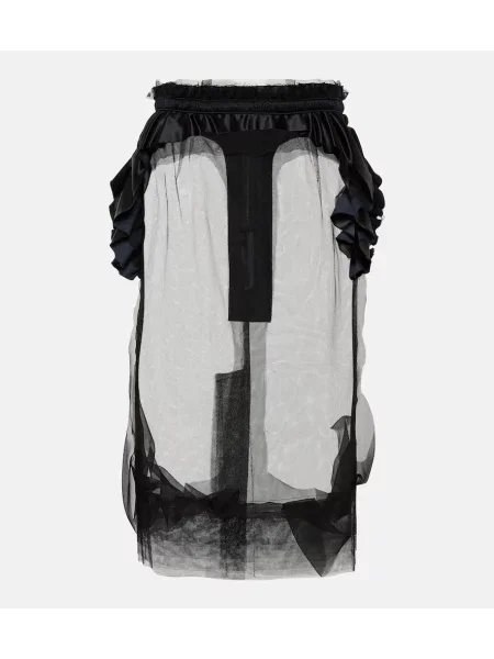 Fustă midi Maison Margiela din tul până la genunchi negru