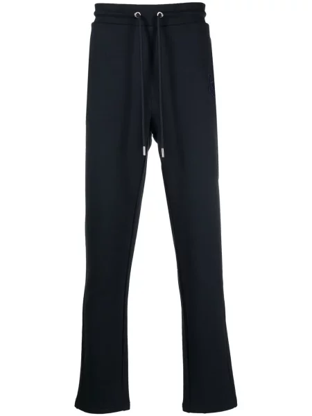 Pantaloni Moncler cu broderie albastru