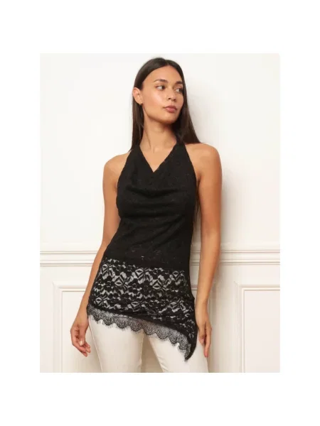 Top La Modeuse negru