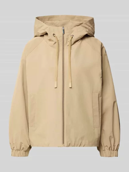 Kurtka przeciwdeszczowa o kroju relaxed fit z dodatkiem bawełny model „ROMANA” Weekend Max Mara beżowa
