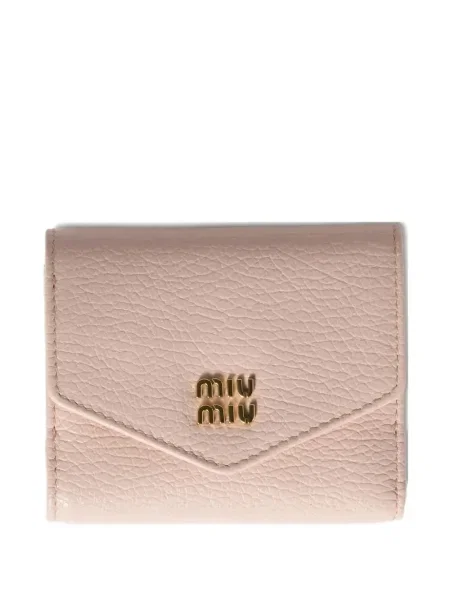 Portofel Miu Miu din piele roz