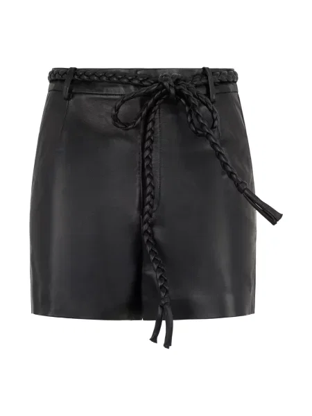 Szorty Red Valentino skórzane czarne