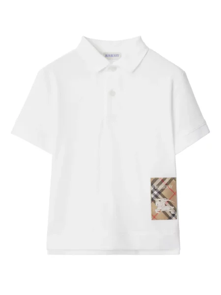 Koszulka polo dziecięca Burberry biała