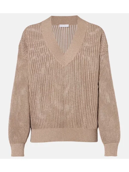 Pulover Brunello Cucinelli maro