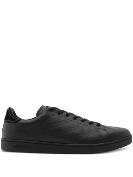 Sneakerși Burberry din piele în carouri negru