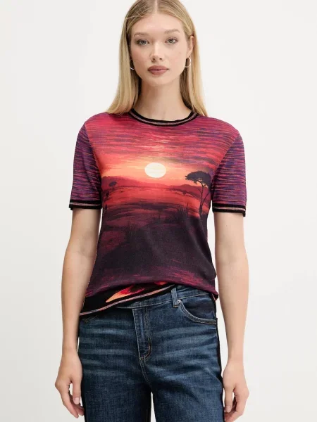 Desigual tricou AFRICA portocaliu