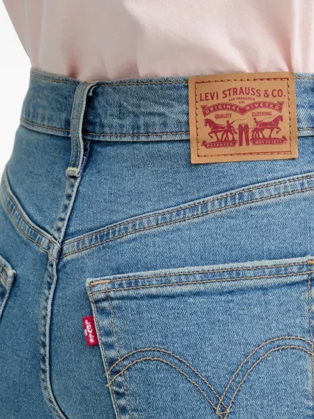 Blugi cu picior larg Levi's® de catifea cord albastru