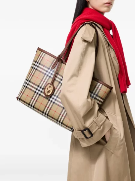 Geantă shopper Burberry în carouri