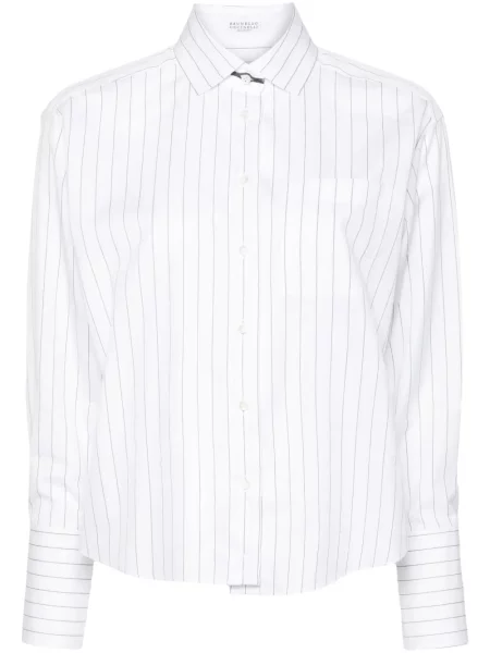 Cămașă Brunello Cucinelli cu dungi alb