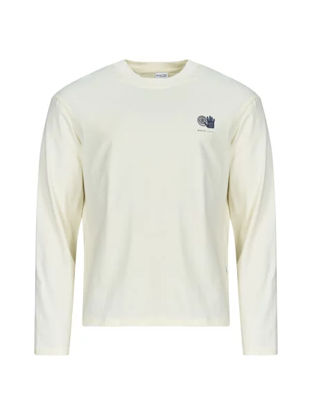 Majica z dolgimi rokavi Selected z dolgimi rokavi bež