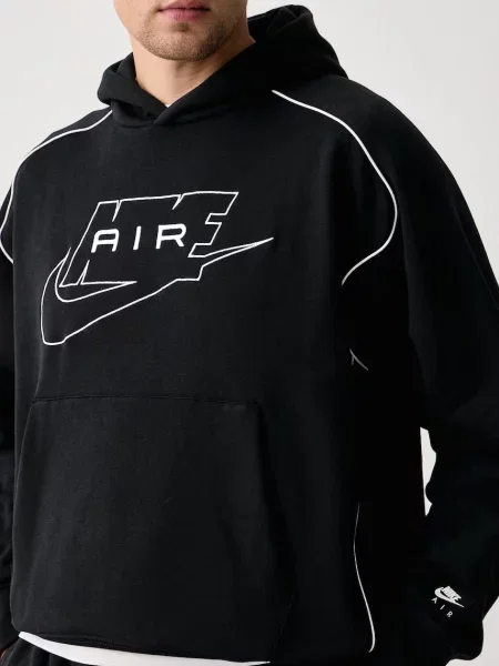Nike Sportswear kapucnis melegítőfelső férfi pamuttal Air fekete