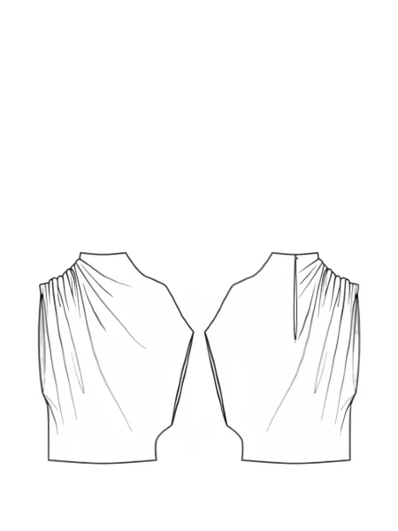 Top Twp drapat albastru