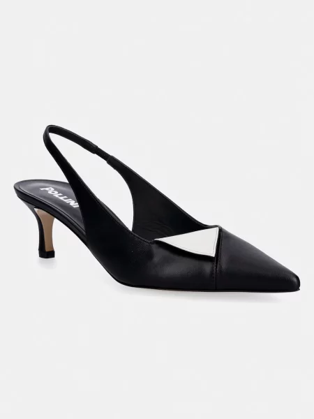 Pollini pantofi cu stiletto din piele negru