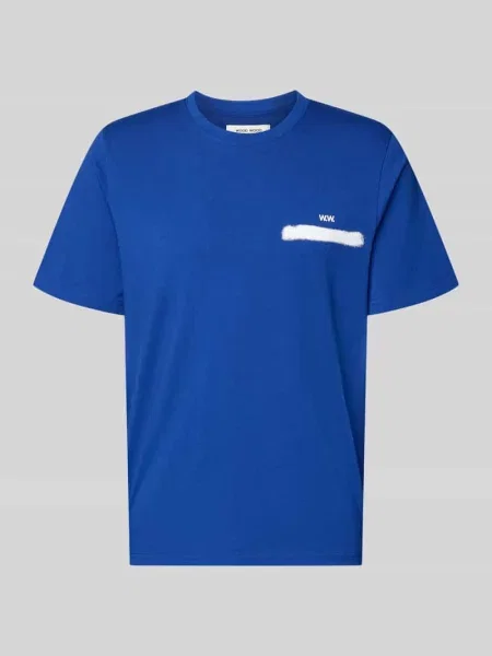 T-shirt z nadrukiem z motywem z tyłu model Bobby' Wood Wood błękitna