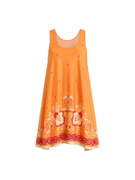Sukienka mini Twinset z nadrukiem pomarańczowa