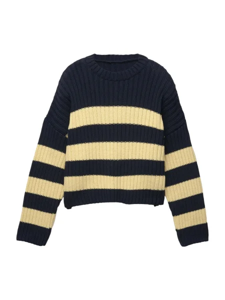 Pull&Bear Pulover închis / galben deschis albastru
