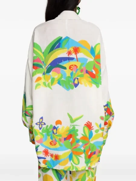 Cămașă Amir Slama cu model floral alb