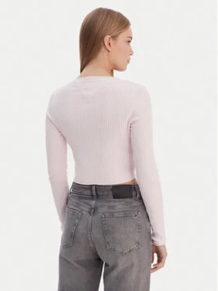 Tommy Jeans Pletena jopica roza
