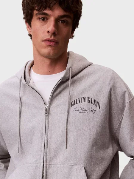 Худи Calvin Klein Jeans серое