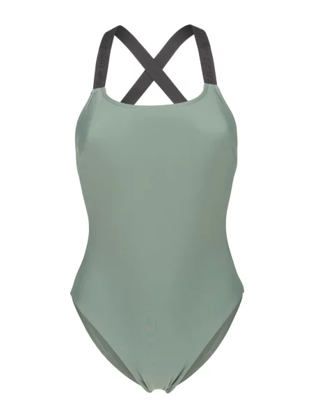 ARENA Costum de baie întreg Elastic Solid Beach verde smarald negru