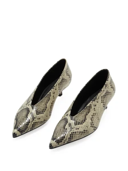 Pantofi cu toc Aeyde cu model piele de șarpe