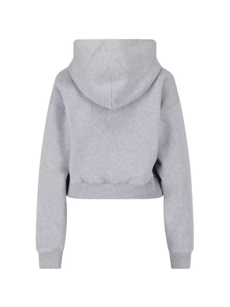 Περικομμένο hoodie Sporty & Rich με σχέδιο γκρι