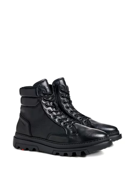 Botine Lloyd cu șireturi din dantelă biker negru