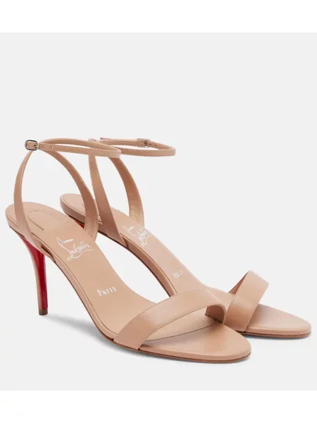 Sandale Christian Louboutin din piele bej