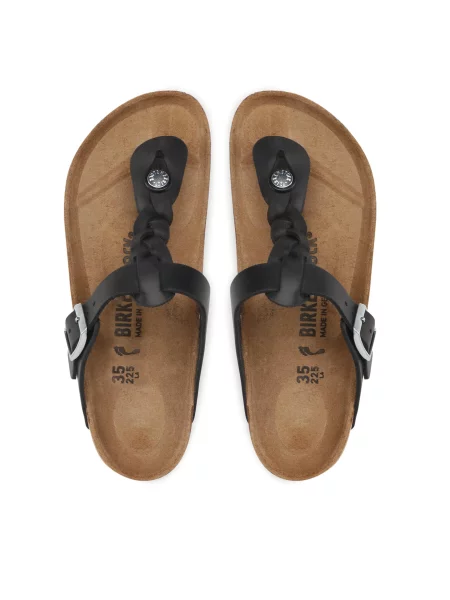 Fonott vietnámi papucs Birkenstock fekete