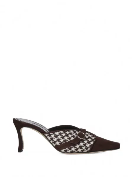 Pepito csatos mules Manolo Blahnik barna