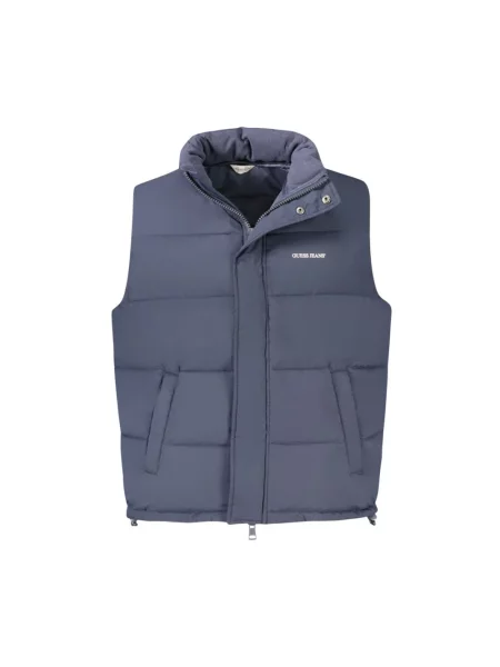 Kurtka jeansowa Guess Jeans bez rękawów niebieska