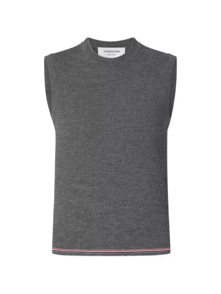 Top Thom Browne cu dungi gri